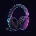 Illustration: ein Gaming-Headset mit Mikrofonarm