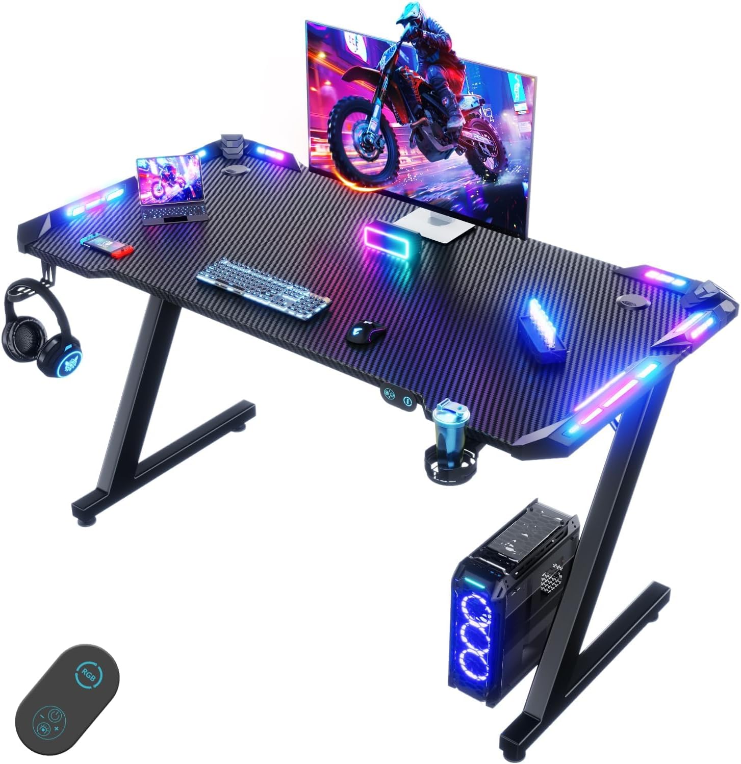 Devoko 120 x 60 cm Gaming Tisch